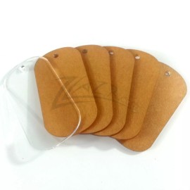 ZLazr.com 50 Acrylic 1/16" Dogtag 1-Hole Pendant Shape Plastic Plexiglass Jewelry Supply