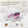 12 Pack Large Shoe Organizer Storage Boxes for Closet, Modular