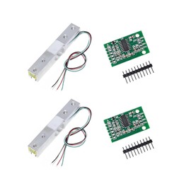 Pack of 2 5/10/20 kg Load Cell Weight Sensors Digital Scales Load Cell + 2 Pieces HX711 Load Cell Weight Sensor Module for Arduino Microcontroller DIY (10 kg)
