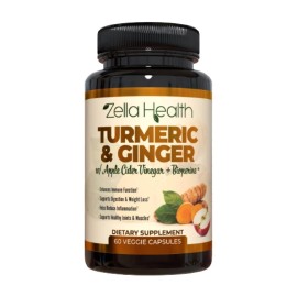 Zella Health Turmeric & Ginger with Apple Vinegar & Bioperine Capsules