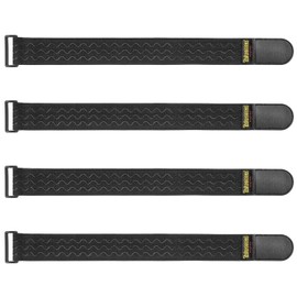 Correas Elásticas de 46 cm x 5 cm (pack de 4) con Silicona Antideslizante, Cinchas Multiusos con Hebilla y Lazo para Bicicletas, Coches, Embarcaciones, Herramientas de Jardín, Alargaderas, Mangueras