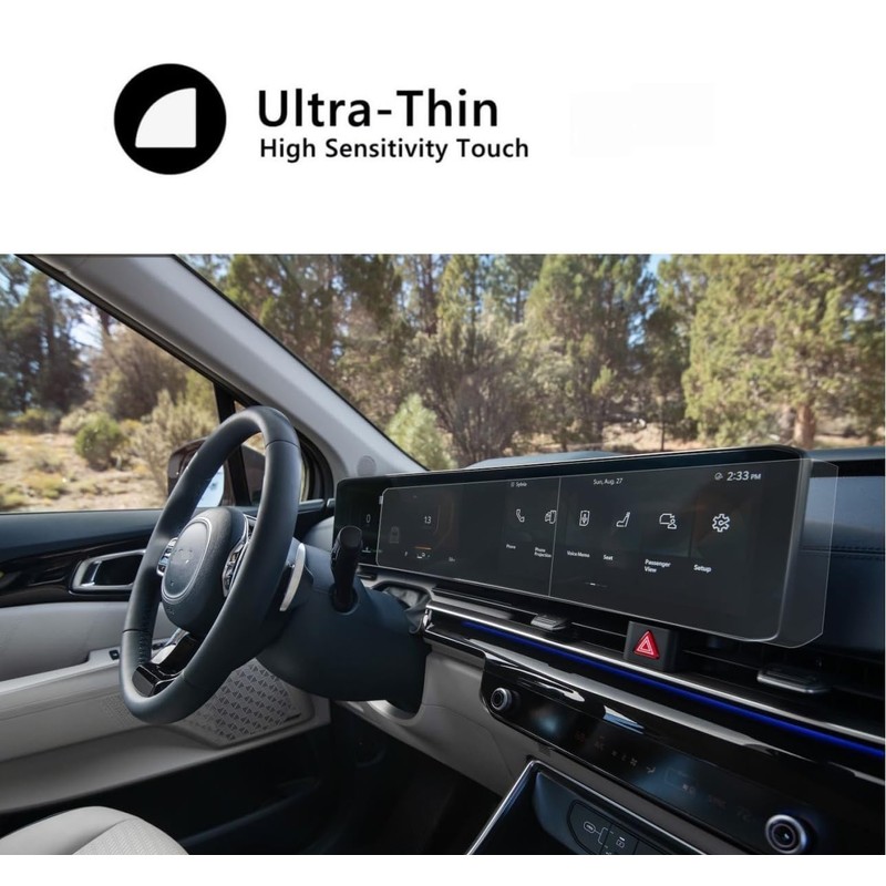 Tempered Glass Screen Protector For 2025 Kia K5 12.3" Dual