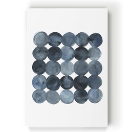 Blue Grey Density II' Gallery Wrapped Canvas Abstract Wall Art