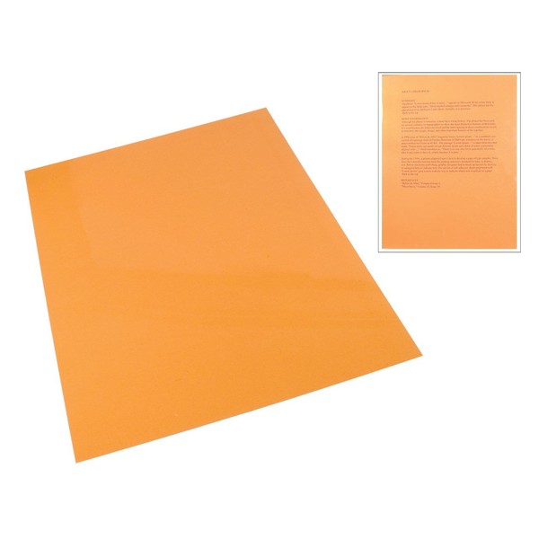 Orange Tinted Plastic Reading Sheet