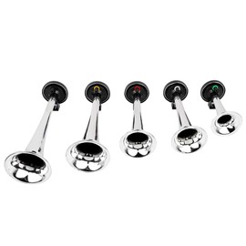 Air Horn Kit, 12V 150dB Super Loud 5 Trumpet Electric Musical Electric Train Car Horn with Compressor for Trucks Cars Vans Boats RVs SUVs