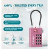 ANVIL 4 Digit Luggage Locks, TSA Locks for Luggage, Advanced
