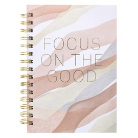 Graphique Spiral Hard Cover Journal - Focus - 6.25" x 8.25", 160 Lined Pages, Gold Foil - Perfect for Taking Notes, Writing Lists and More