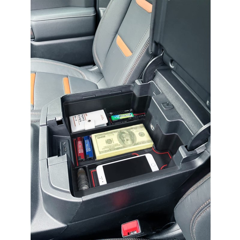 Full Size Center Console Organizer Tray Compatible with 2019-2022 Chevy