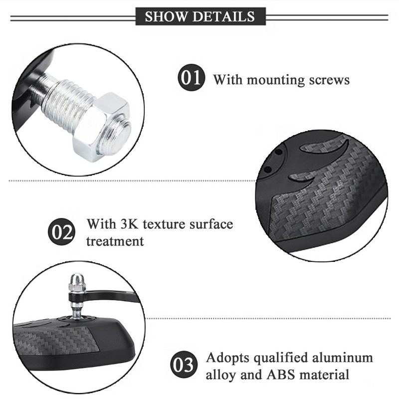 1Pair 360° Rotation Aluminum Alloy Mountain Bike Bicycle Handlebar Back