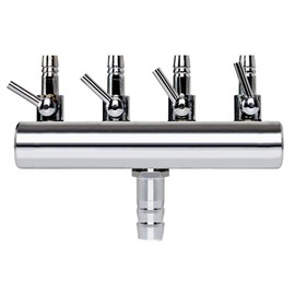 bnafes Aquarium Air Valve 4 Way Inline Manifold Air Flow Pump Tubing Splitter Lever Control Valve
