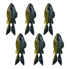 6th Sense FlipGill Soft Swimbait – 3.8” Realistic Bluegill Profile with 3D Eyes, Fins & Scale Detail – Bass Fishing Lure for Heavy Cover, Docks & Grass (Bluegill Magic)