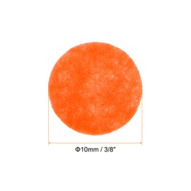 HARFINGTON 300pcs Round Felt Circles, 10mm 3/8" Pre Cut Felt Craft Pads Non-Woven Mini Felt Fabric Circles for DIY Sewing Handcraft Cut Projects Craft Finishing, Orange