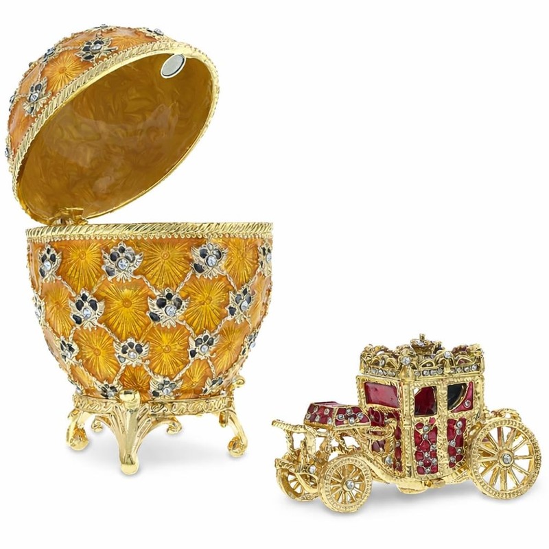 BestPysanky 1897 Coronation Royal Imperial Easter Egg 3.8 Inches Tall