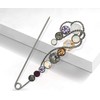 Retro Crystal Pearl Large Safety Pin Brooch Skirt Cardigan Hat