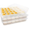 Jgalnim 3Pack Egg Trays,Deviled Egg Containers with Lid,Egg Container Carrier,Refrigerator