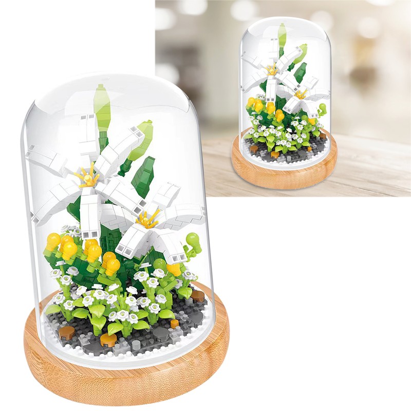 Plant Building Blocks Miniature DIY Building Blocks Bouquet Potted Plants