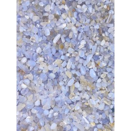 Bulk 1lbs Bag of Agate - Blue Lace Agate Polished Chips, Gemstone Chips
