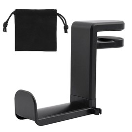 homfanseec Headphone Holder, Headphone Stand with Adjustable & Rotating Arm Clamp, Under Desk Design, Universal Headset Holder(Black)