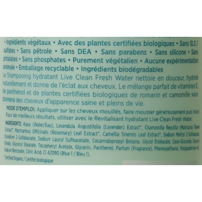 Live Clean Fresh Water Hydrating Shampoo, 12 oz.