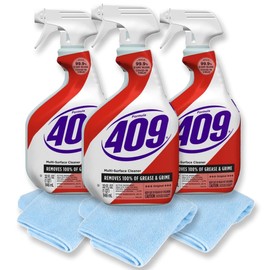 Aserson Multi Surface Cleaner Spray, Original Fresh Scent, All Purpose Cleaner, 32 Fl Oz, Pack of 3, Bundle with Microfiber Cleaning Cloths