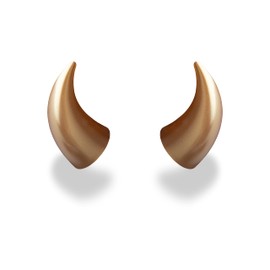 Helmet Flair MagNeatOhz Large Gold Devil Horns for Helmet | Made in USA | Helmet Accessory for Motorcycle Helmet, Bike Helmet, Ski Helmet | Magnetic & Interchangeable | Pair (Helmet Not Included)