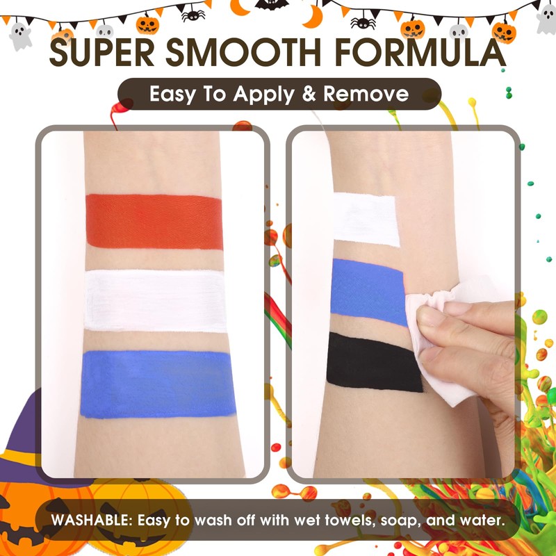 BOBISUKA Blue Face Body Paint Liquid Texture Washable Non Toxic