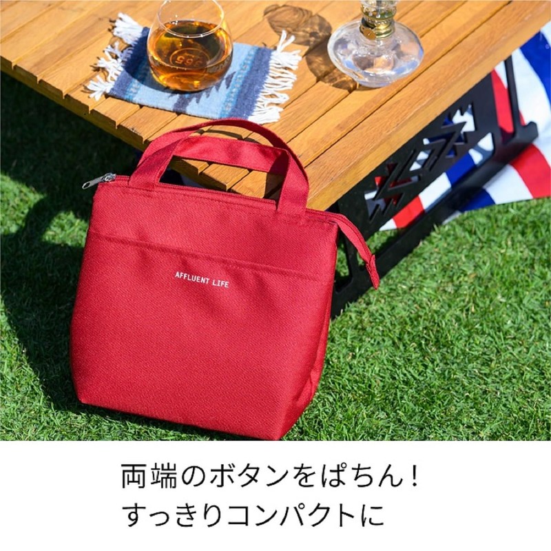 Asahi Koyo Lunch Bag, Red, Medium, Lunch Tote with Ice