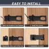 Kyuionty 2Pcs Keyed Hasp Locks 4 Inch Twist Knob Keyed