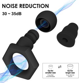 Ear Plugs for Sleeping Noise Cancelling,Reusable Silicone Earplugs with Carrying Case,Ear Plugs for Noise Reduction for Sleep,Noise Sensitivity,Travel,Focus - 5 Pairs Ear Tips in S/M/L