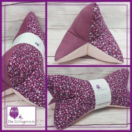 Leseknochen Nackenkissen Frühling bequem und waschbar! Handgestopft und genäht in Deutschland - Nutzbar als Nackenrolle Kissen Nackenrolle (Oma Pink)