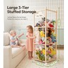 Mallify Wooden Stuffed Animal Storage, 3-Tier Natural Solid Wood Plush