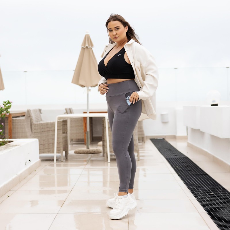 CADITEX Plus Size Leggings for Women with Pockets - High