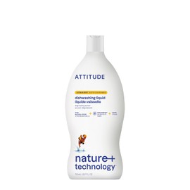 ATTITUDE Dish Soap, EWG Verified, Plant-Based & Vegan Dishwashing Liquid, Naturally Derived, Citrus Zest, 23.7 Fl Oz