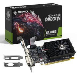 SOYO Geforce GT 740 Low Profile Graphics Card, 4GB DDR3 128 Bit Video Card with HDMI 2.0/VGA/DVI PCI Express x16 3.0 Single Fan Computer GPU