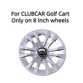 Golf Cart Hubcaps Wheel Covers for CLUBCAR Golf Cart Wheels and Tires Center Caps 8 Inch, Set of 4 Golf Cart Hub Caps
