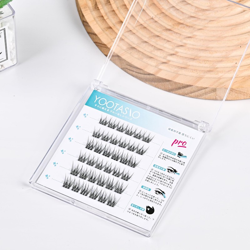YOOTASIO False Eyelashes, No Glue Required, 1 Second Eyelashes, Partial