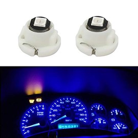 WLJH 10x Blue T4.2 Neo Wedge 3030 Chipest 10mm Base Led Car Instrument Cluster Dashboard Gauge Bulb HVAC AC Heater Climate Controls Lamps Switch Indication Interior Light Replacement