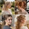 3 PCS Premium Acetate Butterfly Hair Claw Clip, Medium Hair