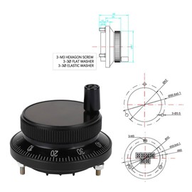Fayelume 5V 60MM Rotary Encoder, CNC Controller, Terminal Pulser Handwheel, for Manual Pulse Input Type CNC or Milling Machine
