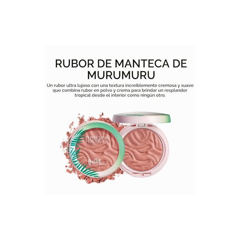 Physicians Formula - Rubor de mantequilla Murumuru, brillo natural, 0.26