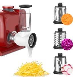 GVODE Vegetable Cutter Accessory for Bosch Mum 5 Food Processor, Cheese Grater, Vegetable Grinder with 3 Stainless Steel Blades