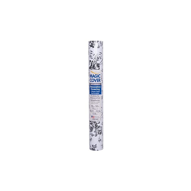 Magic Cover Adhesive Vinyl Paper, Multi-Functional Shelf Liner for Lining