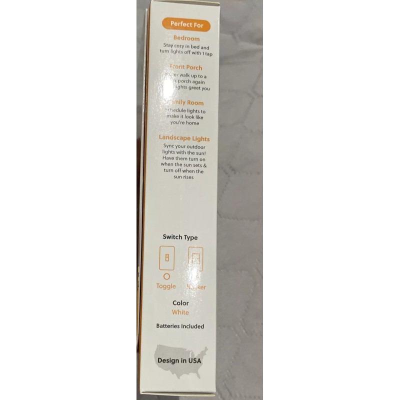 Switchmate RSM001W Snap-On Instant Smart Rocker Light Switch Built In