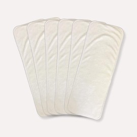 KaWaii Baby 6 Newborn Pure & Natural Cloth Diapers with 6 Bamboo Charcoal and 6 Premium Bamboo Inserts 6-22 lbs.