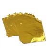 300 Pcs Aluminum Foils Paper Chocolate Candy Wrapping/Packing Sheets, 6x6 Inches (Gold)