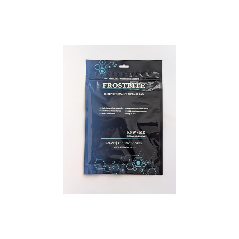 Frostbite High Performance Thermal Pad Multi-Pack Thermal Pad 6W/mk, Soft,