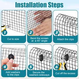 LOMGDOVC Solar Panel Bird Mesh Kit 6in x 100ft PVC Bird Mesh Flexible Solar Panel, Bird Guard for Solar Panel Proofing to Prevent Pigeons Nesting with Gloves