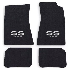 Lloyd Mats NEW! 1968-1972 Chevelle Floor Mats Black Carpet Embroidered SS 396 logo set of 4