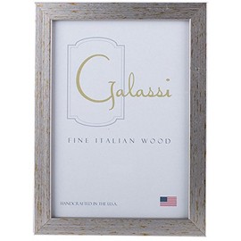 F. G. Galassi Handcrafted Fine Italian Wood Photo Picture Frame, Basic Silver, 4x6, Made in USA, Model No. 11946
