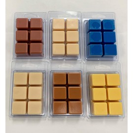 6 Pack Highly Scented Soy Blend Candle Wax Bar Melts - Yummy Bakery Scents. Holiday Apple Crisp Dup, Blueberry Muffin, Vanilla Pump Marsh, Banana Nut, Sugar Cookie, Lemon Blue Danish
